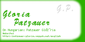 gloria patzauer business card